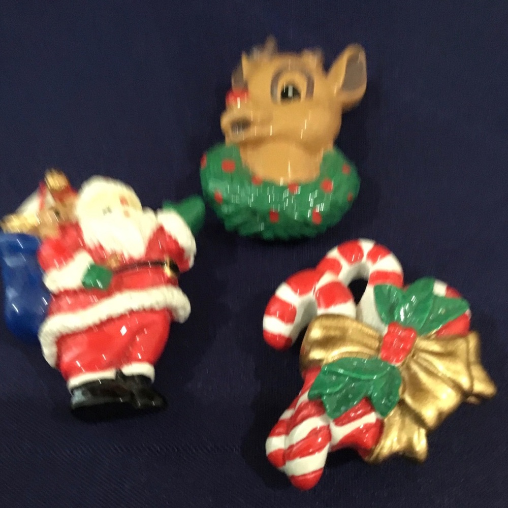 SMITH Red, Green & Gold Holiday Button Covers